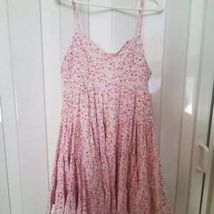 Altar'd State Pink Floral Tiered Sundress